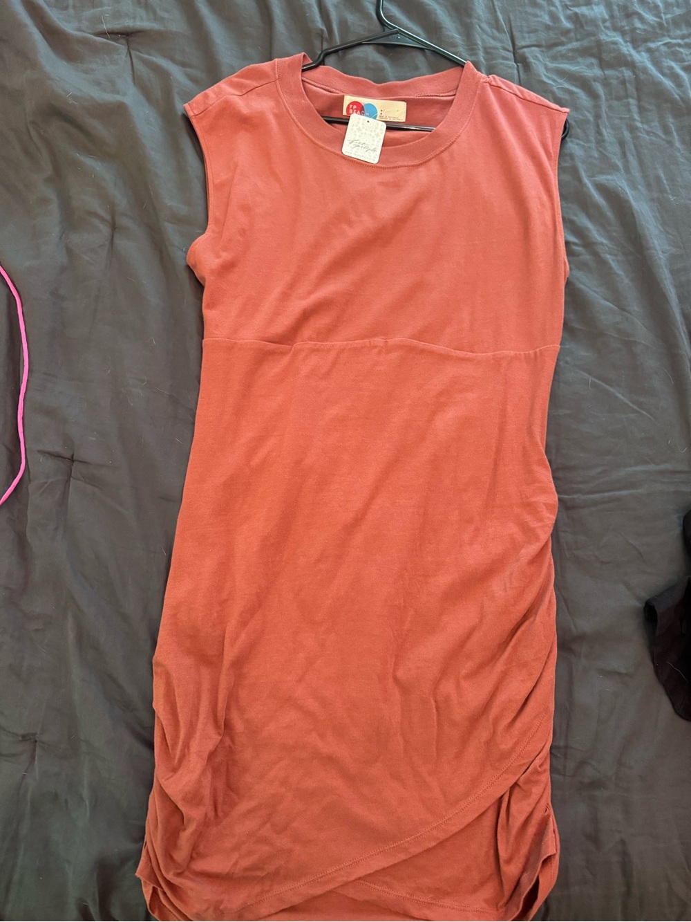 Free People Sleeveless Midi Dress in Rust
